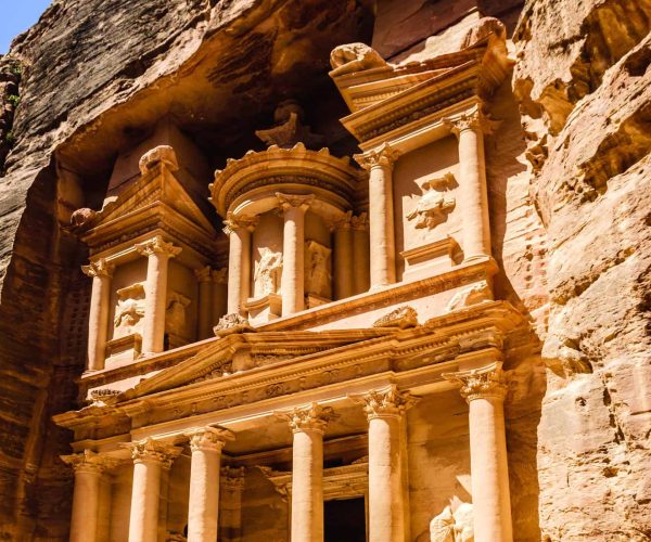 Petra Jordan: Unveiling Panoramic Views and the Enigmatic Al Khazneh Carved Building